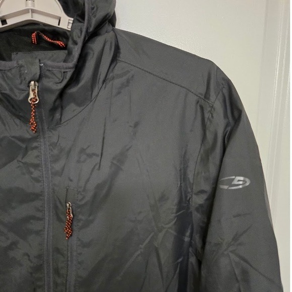 Champion Men's L Lightweight Windbreaker Jacket Gray Hooded Nylon Athletic - Picture 2 of 12